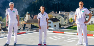 Neu im Einsatz für den palliativen Brückendienst Verena Gerber, Koyna Dzhevelekova, Ines Farrèr, Bea Meloni, Stefano Goti (v.l.n.r.)